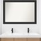 Corvino Black Non-Beveled Custom Framed Bathroom Vanity Wall Mirror